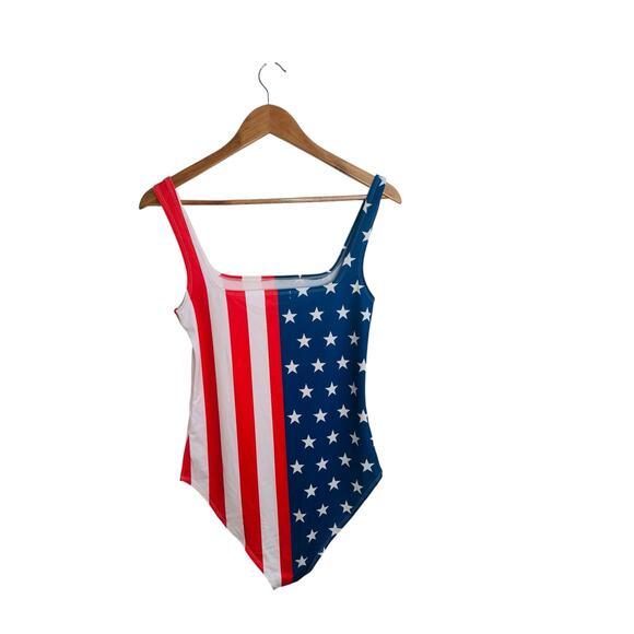 Tipsy Elves American Flag One Piece Swimsuit Women’s Medium NWT - Picture 7 of 11